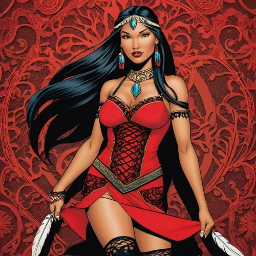 barda,elektra,lilandra,darna,psylocke,warrior woman,wonderwoman,promethea,themyscira,chicana,amazona,mulan,female warrior,wonder woman,yavana,xena,hippolyta,teela,illyana,kitana,Illustration,American Style,American Style 01