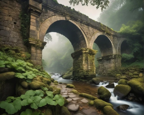 stone bridge,bridge arch,dragon bridge,pont,rivendell,old bridge,hangman's bridge,asturias,stone arch,bridging,bridges,angel bridge,scenic bridge,bridge,clatterbridge,rainbow bridge,wales,peak district,oxenbridge,ourthe,Art,Classical Oil Painting,Classical Oil Painting 01