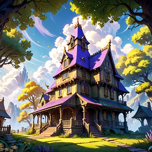 witch's house,fairy house,house silhouette,witch house,house in the forest,treehouse,fairy tale castle,little house,wooden church,forest house,wooden house,maplecroft,sylvania,dreamhouse,knight village,devilwood,cottage,fairy chimney,knight's castle,summer cottage,Anime,Anime,Cartoon