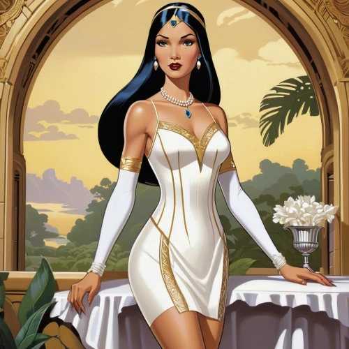 wadjet,eldena,sigyn,dawnstar,aphrodite,art deco woman,art deco background,lilandra,asherah,ancient egyptian girl,hathor,themyscira,cleopatra,teela,amphitrite,zatanna,inanna,etheria,hippolyta,aristolochic,Illustration,American Style,American Style 05