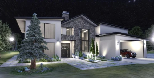 modern house,3d rendering,christmas house,winter house,residential house,exterior decoration,holiday villa,two story house,beautiful home,render,snow scene,dreamhouse,small house,christmas snowy background,family home,home landscape,3d rendered,christmas scene,rendered,christmas landscape