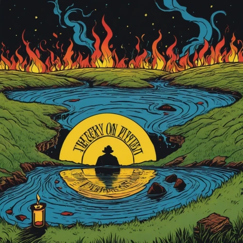 woodring,fantagraphics,stereogum,lake of fire,fire land,cd cover,burned land,horacek,flammarion,seaway,sideonedummy,the grave in the earth,firesign,fireplug,burning earth,cover,firefly,hellstrom,fireproof,claypool,Illustration,Vector,Vector 11