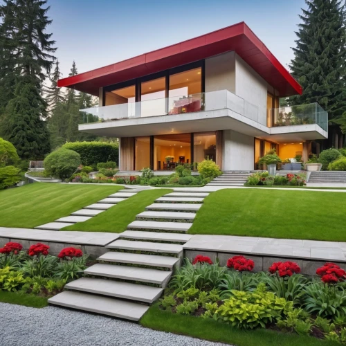 landscaped,modern house,beautiful home,golf lawn,landscapers,luxury home,landscaping,green lawn,modern architecture,mid century house,home landscape,landscaper,landscapist,luxury property,red chevron pattern,modern style,large home,hovnanian,dreamhouse,artificial grass,Photography,General,Realistic