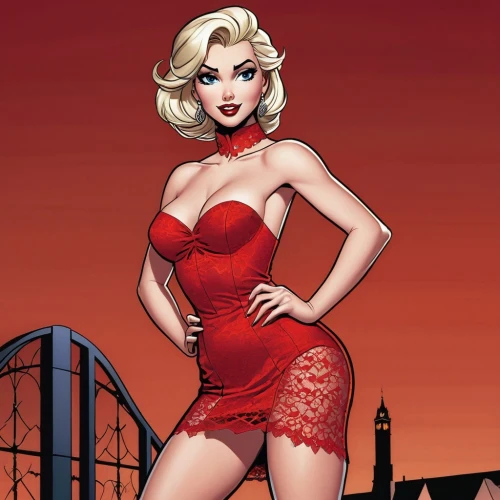 valentine pin up,valentine day's pin up,retro pin up girl,pin up christmas girl,christmas pin up girl,pin up girl,retro pin up girls,pin-up girl,pin ups,lady in red,fujiko,palmiotti,pin up girls,burlesques,pin-up girls,pin-up model,man in red dress,marylyn monroe - female,guenter,marylin monroe,Illustration,American Style,American Style 05