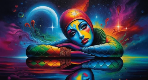 paschke,neon body painting,krsna,bodypainting,lateralus,lord shiva,god shiva,psytrance,jaco,lysergic,lord ganesha,ayahuasca,shamanic,thoth,psychedelia,vibrantly,siddhartha,welin,shamanistic,body painting,Illustration,Realistic Fantasy,Realistic Fantasy 25