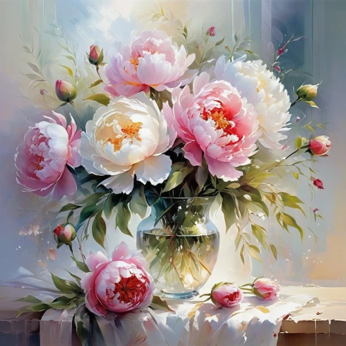 peonies,peony bouquet,flower painting,pink peony,peony,splendor of flowers,peony pink,pink carnations,pink lisianthus,camelliers,white roses,jansons,roses daisies,flower art,peony frame,flowers png,zuoying,pink roses,blooming roses,artificial flowers,Conceptual Art,Oil color,Oil Color 03