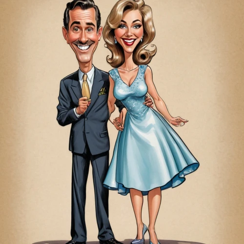 caricatures,caricaturists,retro 1950's clip art,vintage man and woman,caricature,roaring twenties couple,caricatured,caricaturist,subgenius,caricaturing,tognazzi,valentine day's pin up,vaudevillians,man and wife,vintage boy and girl,flapper couple,quickstep,singer and actress,valentine pin up,retro cartoon people,Illustration,Abstract Fantasy,Abstract Fantasy 23