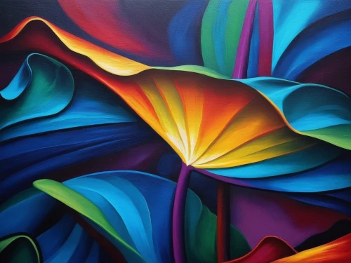 abstract flowers,abstract painting,tulip,colorful leaves,flower painting,oil painting on canvas,tulips,vibrantly,oil on canvas,tropical bloom,tulip background,abstract artwork,kaleidoscape,tulip bouquet,vibrant,flora,seni,tulip flowers,tulip festival,vibrant color,Illustration,Realistic Fantasy,Realistic Fantasy 25