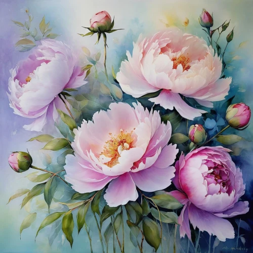 peonies,pink peony,peony,peony pink,peony bouquet,flower painting,common peony,pink lisianthus,peony frame,pink carnations,pink tulips,paeonia,blooming roses,pink water lilies,esperance roses,camelliers,watercolor roses,lisianthus,magnolias,noble roses,Illustration,Paper based,Paper Based 15