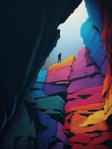 canyoneering,cave tour,caves,cave,cavern,canyons,blue cave,blue caves,spelunker,ice cave,canyon,caverns,the blue caves,exploration,descent,slot canyon,colorful background,beautiful wallpaper,cave on the water,explorer,Illustration,Realistic Fantasy,Realistic Fantasy 25