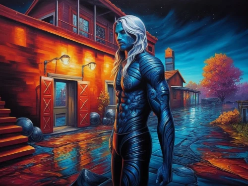 jasinski,savickas,welin,innsmouth,nyarlathotep,neon body painting,bodypainting,siggeir,mystique,lacombe,giger,asari,bodypaint,hildebrandt,fantasy art,liara,argost,dark art,coville,sci fiction illustration,Illustration,Realistic Fantasy,Realistic Fantasy 25