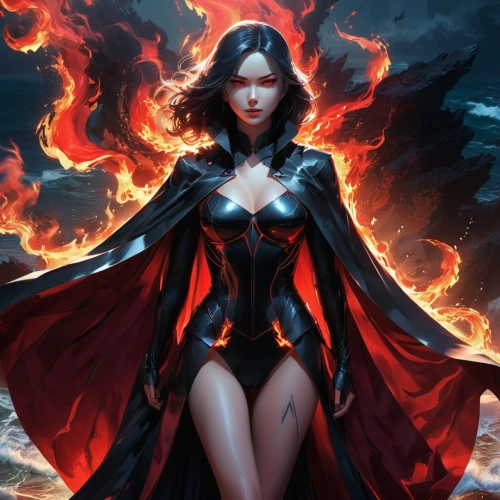 scarlet witch,melisandre,fire angel,fire siren,liliana,abaddon,infernal,cinder,wiccan,fiery,evil woman,fantasy woman,fire background,hela,vampire woman,azula,diana,fire devil,goddess of justice,infernus,Photography,Artistic Photography,Artistic Photography 15