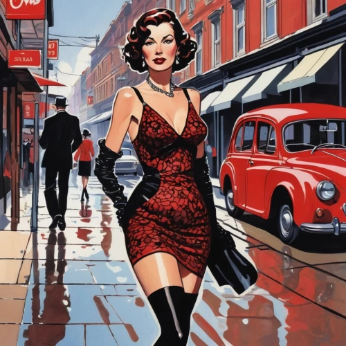 vettriano,brubaker,retro pin up girl,retro women,50's style,valentine day's pin up,pin up christmas girl,christmas pin up girl,retro woman,whitmore,retro 1950's clip art,palmiotti,man in red dress,valentine pin up,pin up girl,pin-up girl,gangloff,jane russell-female,ann margarett-hollywood,art deco woman,Illustration,American Style,American Style 09