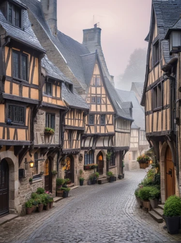 medieval street,alsace,medieval town,half-timbered houses,colmar,townscapes,francia,knight village,colmar city,honfleur,normandy,timbered,joigny,maisons,strasbourg,cotterets,medieval,dijon,france,langeais,Conceptual Art,Sci-Fi,Sci-Fi 10