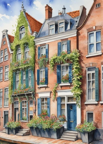 rowhouses,houses clipart,row houses,rowhouse,townhouses,brownstones,beautiful buildings,marylebone,townhouse,mansard,red brick,row of houses,townhomes,redbrick,leaseholds,old town house,folgate,red bricks,nantucket,fulham,Illustration,Paper based,Paper Based 25