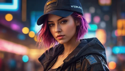 kda,police hat,cyberpunk,zofia,bdo,vi,operator,policewoman,kaidan,the hat-female,civilian,minh,girl wearing hat,alias,kepi,cyberia,futurepop,ela,ino,nora,Photography,General,Commercial