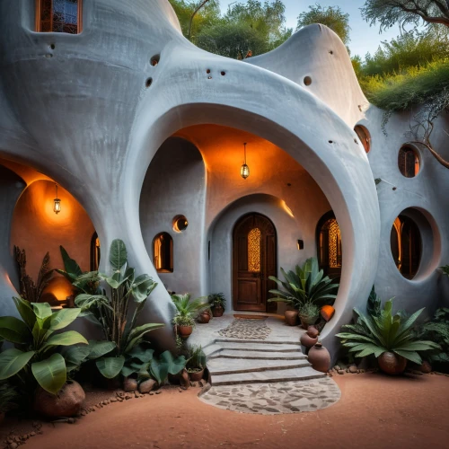 earthship,superadobe,gaudi,roof domes,arcosanti,arches,futuristic architecture,igloos,gaudi park,goetheanum,lair,dunes house,odomes,archways,biospheres,dreamhouse,cubic house,clay house,caligari,guastavino,Photography,General,Fantasy