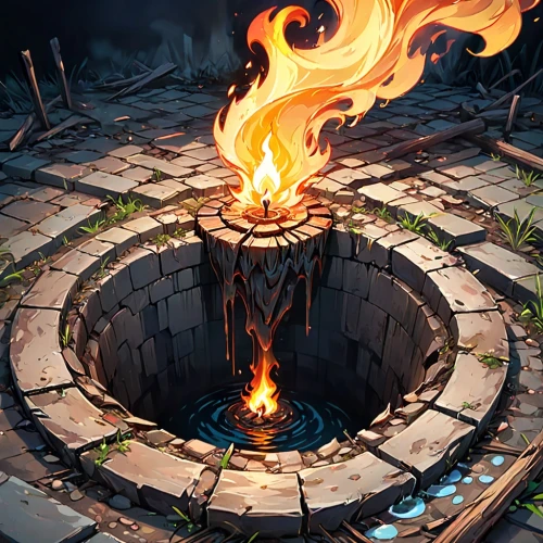 the eternal flame,fire ring,firepit,cauldron,ring of fire,pyre,fire pit,pillar of fire,fire bowl,hephaestus,fire background,burning earth,burning torch,flamel,firespin,charcoal kiln,yagya,caldron,door to hell,homam,Anime,Anime,General