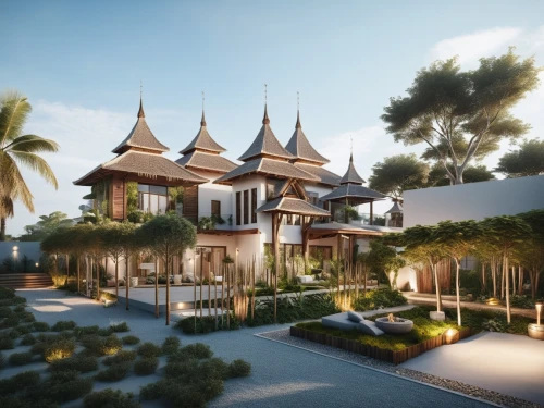 asian architecture,javanese traditional house,thai temple,white temple,rattanakiri,seminyak,rattanakosin,buddhist temple complex thailand,chiangmai,3d rendering,tailandia,holiday villa,vientiane,cambodia,rumah gadang,samui,kampung,bali,mandalay,cambodge,Photography,General,Realistic