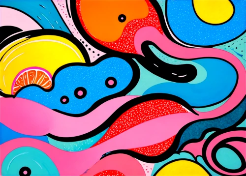 abstract cartoon art,colorful doodle,swirls,colorforms,pop art background,crayon background,abstract multicolor,nielly,abstraction,morrisseau,haring,pop art colors,abstract background,flamingo pattern,britto,paisley digital background,abstract artwork,neon ghosts,candyland,neon candies,Illustration,Japanese style,Japanese Style 04