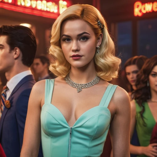 riverdale,bombshells,dilton,marilyns,premieres,movie premiere,pennyworth,premiere,madelaine,jughead,posie,rosalie,witherspoon,margot,tvline,betty,goldbergs,underwood,50's style,wax figures,Photography,General,Realistic