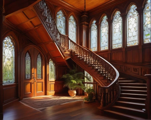 entryway,marylhurst,staircase,banisters,outside staircase,upstairs,staircases,winding staircase,sanctuary,the threshold of the house,sewanee,panelled,stairwell,stair,entranceway,banister,hallway,entrance hall,wooden stairs,hardwood floors,Illustration,Vector,Vector 09