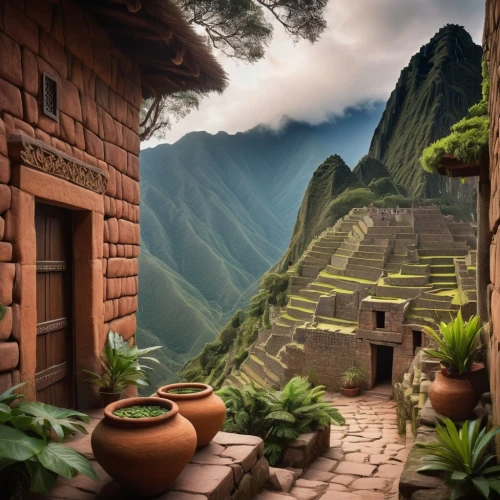 machu picchu,machupicchu,machu pichu,picchu,incas,machu,peru,peru i,inca,rice terrace,marvel of peru,incan,mountain village,urubamba,machuelo,terraced,stone of peru,equateur,mountain settlement,ladera,Illustration,Realistic Fantasy,Realistic Fantasy 25