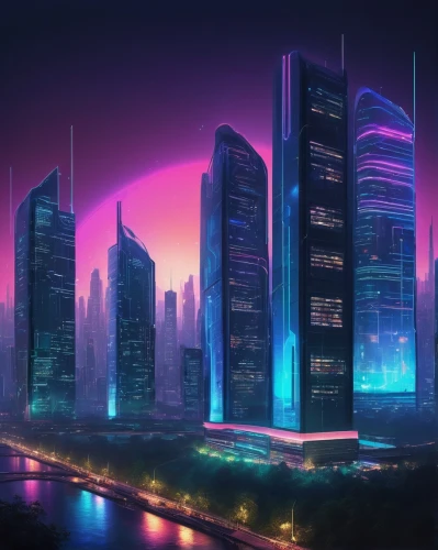 cybercity,cyberport,futuristic landscape,cybertown,cityscape,fantasy city,city skyline,skyscrapers,cyberworld,guangzhou,cyberpunk,metropolis,cyberia,megacorporation,megapolis,futuristic architecture,megacorporations,colorful city,futurist,coruscant,Conceptual Art,Sci-Fi,Sci-Fi 22