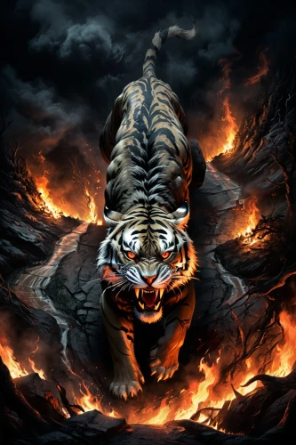 hottiger,jayasimha,bengal tiger,tiger png,rakshasa,tora,harimau,tiger,tigris,tigar,asian tiger,a tiger,white tiger,siberian tiger,tiger head,rimau,fire background,stigers,tigerish,tigor,Conceptual Art,Fantasy,Fantasy 34