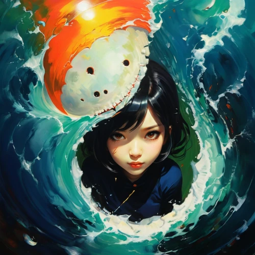 nami,eiko,amano,amaterasu,marimo,bioshock,shimei,furuta,the sea maid,diving bell,haku,koi,undersea,under sea,nenita,kohaku,transistor,under the sea,kayako,himawari,Conceptual Art,Fantasy,Fantasy 19