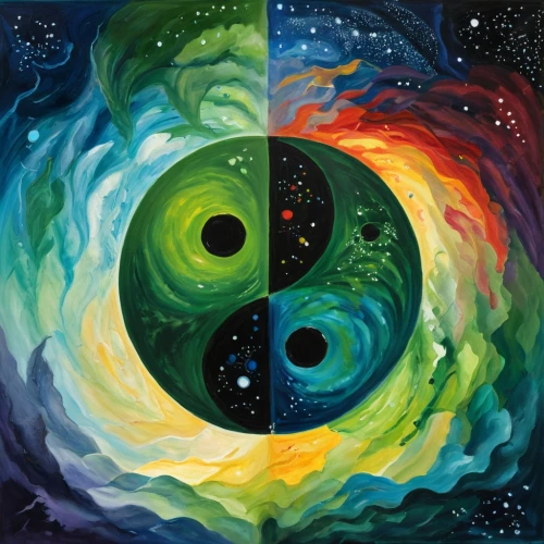 yinyang,yin yang,taoism,earth chakra,bagua,dharma wheel,chakra square,chakra,anahata,mantra om,aum,solar plexus chakra,planetary system,chakras,sun and moon,five elements,cosmic eye,oneness,cosmography,multiverse,Illustration,American Style,American Style 12