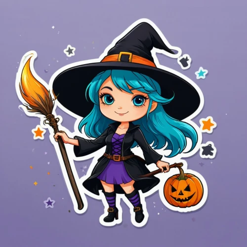 halloween witch,witch's hat icon,halloween vector character,witch,witchel,witch hat,witch ban,halloween illustration,halloween banner,witching,witch's hat,pumpsie,bewitching,witches,candy cauldron,lorelai,ashe,autumn icon,bewitch,evie,Unique,Design,Sticker