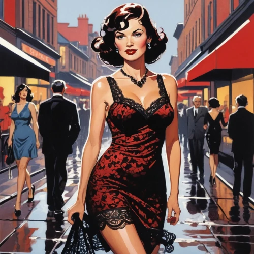 brubaker,valentine day's pin up,mcginnis,valentine pin up,vettriano,pretty woman,pin up christmas girl,retro women,50's style,retro pin up girl,selina,whitmore,christmas pin up girl,retro woman,burlesques,pin up girl,cigarette girl,fatale,art deco woman,pin ups,Illustration,American Style,American Style 09