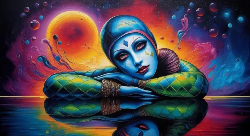 bhagavatam,krsna,janmastami,krishna,bodypainting,hare krishna,lord shiva,god shiva,thyagaraja,neon body painting,radhakrishna,jaco,srikrishna,vishnu,body painting,kaliyuga,gopala,bhagavata,shamanic,panchami,Illustration,Realistic Fantasy,Realistic Fantasy 25