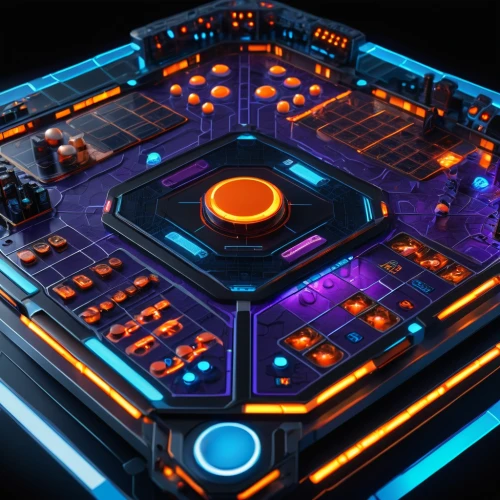 flightdeck,cooktop,launchpads,circuitry,circuit board,synth,playfield,spaceship interior,cinema 4d,tron,launchpad,sound table,mixing table,infrasonic,garrison,3d render,console,electronic music,battleship,battlezone,Photography,General,Sci-Fi