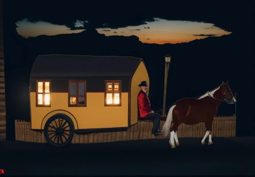 night scene,horse carriage,horse stable,horsecar,carriage,horse and cart,house silhouette,horse-drawn carriage,horse drawn,derivable,scummvm,lamplight,stagecoach,houses silhouette,wooden carriage,house trailer,pony farm,lighthorse,horse drawn carriage,horse-drawn vehicle,Photography,General,Realistic