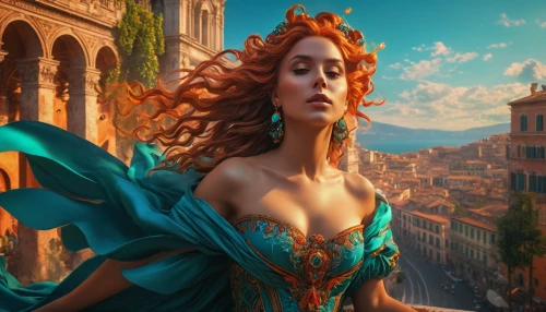 merida,megara,venetia,vergara,demelza,rapunzel,lucrezia,messalina,triss,dossi,zenobia,esmeralda,fantasy picture,lucretia,imperia,mervat,principessa,artemisia,lutetia,titania,Photography,General,Fantasy