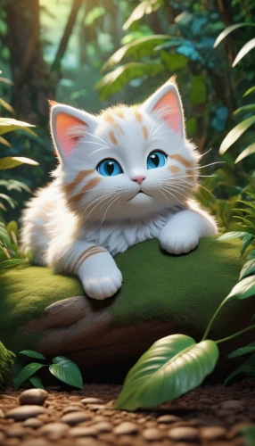 snowbell,korin,blue eyes cat,cute cartoon character,cute cat,cartoon cat,cat with blue eyes,birman,white cat,alberty,filbert,cute cartoon image,jayfeather,siberian cat,ragdoll,little cat,poupard,mohan,rousseau,raquette,Unique,3D,3D Character