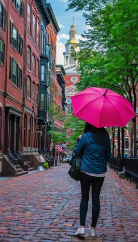 faneuil,hoboken,bostonnais,bostonian,man with umbrella,boston,gooderham,brownstones,massachusett,walking in the rain,annapolis,little girl with umbrella,liacouras,phl,upenn,providence,cobblestoned,philadelphian,gastown,beantown,Illustration,Paper based,Paper Based 14