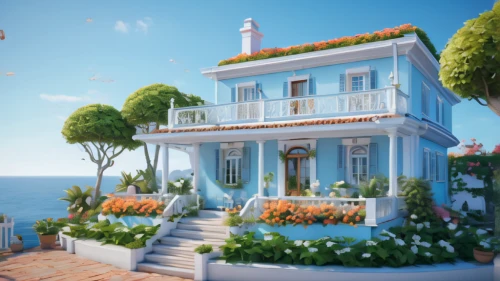 dreamhouse,house of the sea,positano,holiday villa,seaside resort,house by the water,capri,riviera,beautiful home,seaside country,portofino,3d render,villa,mediterranean,render,little house,3d rendering,tropical house,3d rendered,summer cottage,Photography,General,Natural