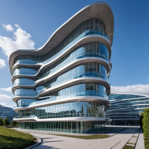 futuristic architecture,morphosis,skolkovo,escala,blavatnik,modern architecture,bjarke,safdie,vinoly,autostadt wolfsburg,interlace,embl,genzyme,glass facade,architekten,architektur,arhitecture,technopark,sinfonica,glass building,Photography,General,Realistic