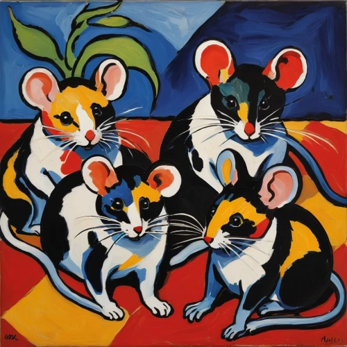 georgatos,woodrats,palmice,rodentia icons,jerboas,galagos,mouses,rodents,mice,vintage mice,ratuva,madagascans,possums,mouseketeers,banditos,tamarins,ratones,rodentia,ctenomys,ratsirahonana,Art,Artistic Painting,Artistic Painting 37