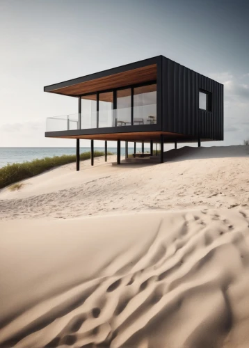 dunes house,beach house,beachhouse,cube stilt houses,beach hut,dune ridge,beachfront,stilt house,summer house,wooden house,cubic house,lifeguard tower,snohetta,timber house,floating huts,house by the water,oceanfront,deckhouse,amagansett,siza,Photography,General,Cinematic