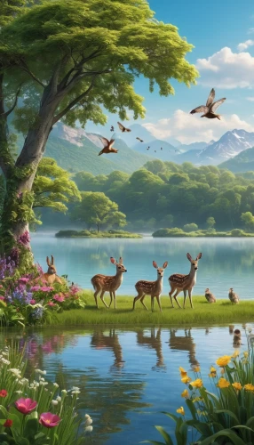 nature background,disneynature,landscape background,background view nature,nature wallpaper,cartoon video game background,springtime background,beautiful landscape,fantasy landscape,nature landscape,arrietty,spring background,children's background,forest animals,windows wallpaper,idyllic,forest background,fantasy picture,the natural scenery,mountain scene,Photography,General,Realistic