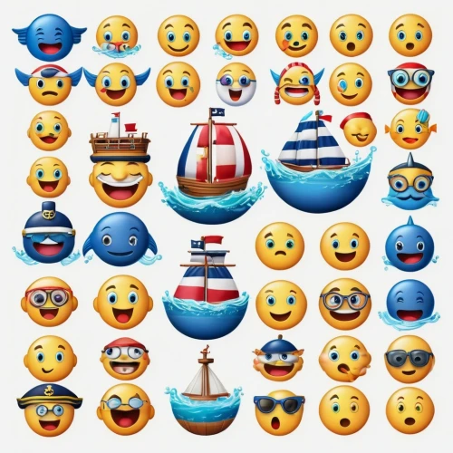 emojis,emojicon,emoticons,emoji balloons,emoji,nautical clip art,emoticon,smileys,sailing boats,boats,dinghies,pedalos,buoys,dories,whaleboats,icon set,small boats on sea,smilies,emotes,smiley emoji,Illustration,Realistic Fantasy,Realistic Fantasy 19