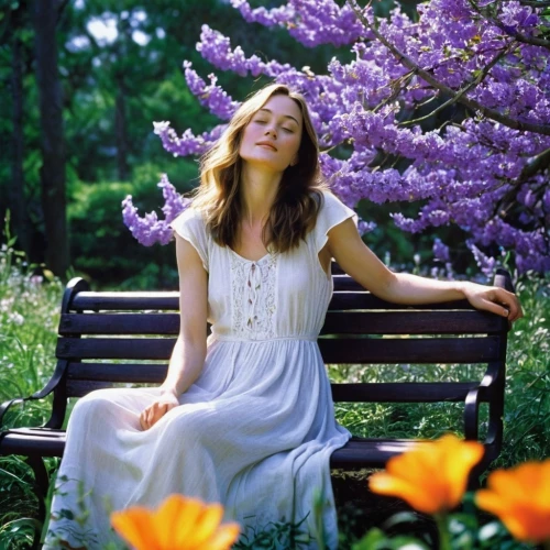 girl in flowers,beautiful girl with flowers,bareilles,meadow,girl in the garden,blue jasmine,idyll,gracefulness,in the spring,feist,beren,relaxed young girl,innisfree,springtime background,galadriel,blissfully,primavera,lilac blossom,lilac arbor,spring background,Conceptual Art,Fantasy,Fantasy 04