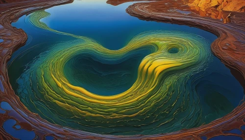 heart swirls,coral swirl,whirlpools,colorful spiral,watery heart,flowing water,colorful heart,volcano pool,lava river,whirlpool,whirlpool pattern,swirling,reflection of the surface of the water,horseshoe bend,heart flourish,danxia,rippling,swirl,ripples,fluid flow,Illustration,Realistic Fantasy,Realistic Fantasy 03