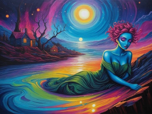 shamanistic,mother earth,ayahuasca,lucidity,earth chakra,dmt,vibrantly,aquarius,psychedelia,dream art,psychedelic,neon body painting,fantasy art,shamanic,chakra,siddharta,lysergic,vibrancy,aura,bodypainting,Illustration,Realistic Fantasy,Realistic Fantasy 25