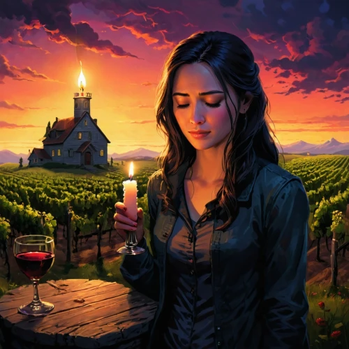 winemaker,viticulture,vineyard,vintner,wine,a glass of wine,wine tasting,red wine,redwine,winery,a bottle of wine,sommelier,bottle of wine,wined,candlelit,glass of wine,la violetta,soir,fleurie,candle light,Conceptual Art,Sci-Fi,Sci-Fi 12