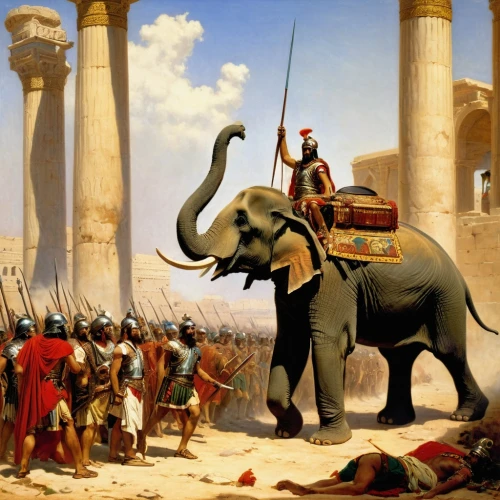 cataphracts,ancient parade,pachyderms,sassanians,rome 2,elephantine,elephant herd,elephants,ramesseum,pachyderm,ancient rome,carthaginian,circus elephant,elephant camp,elephant ride,hoplites,elephantmen,carthaginians,achaemenid,cavalcades,Art,Classical Oil Painting,Classical Oil Painting 42